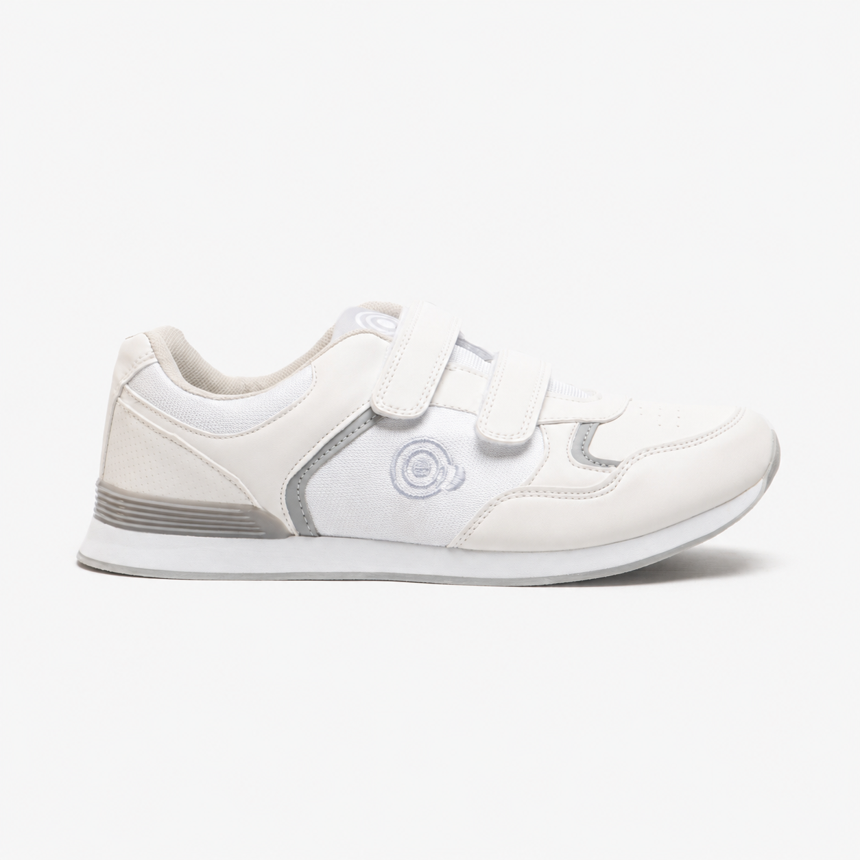 DEK DRIVE Mens Velcro Bowling Shoes/Trainers White/Grey