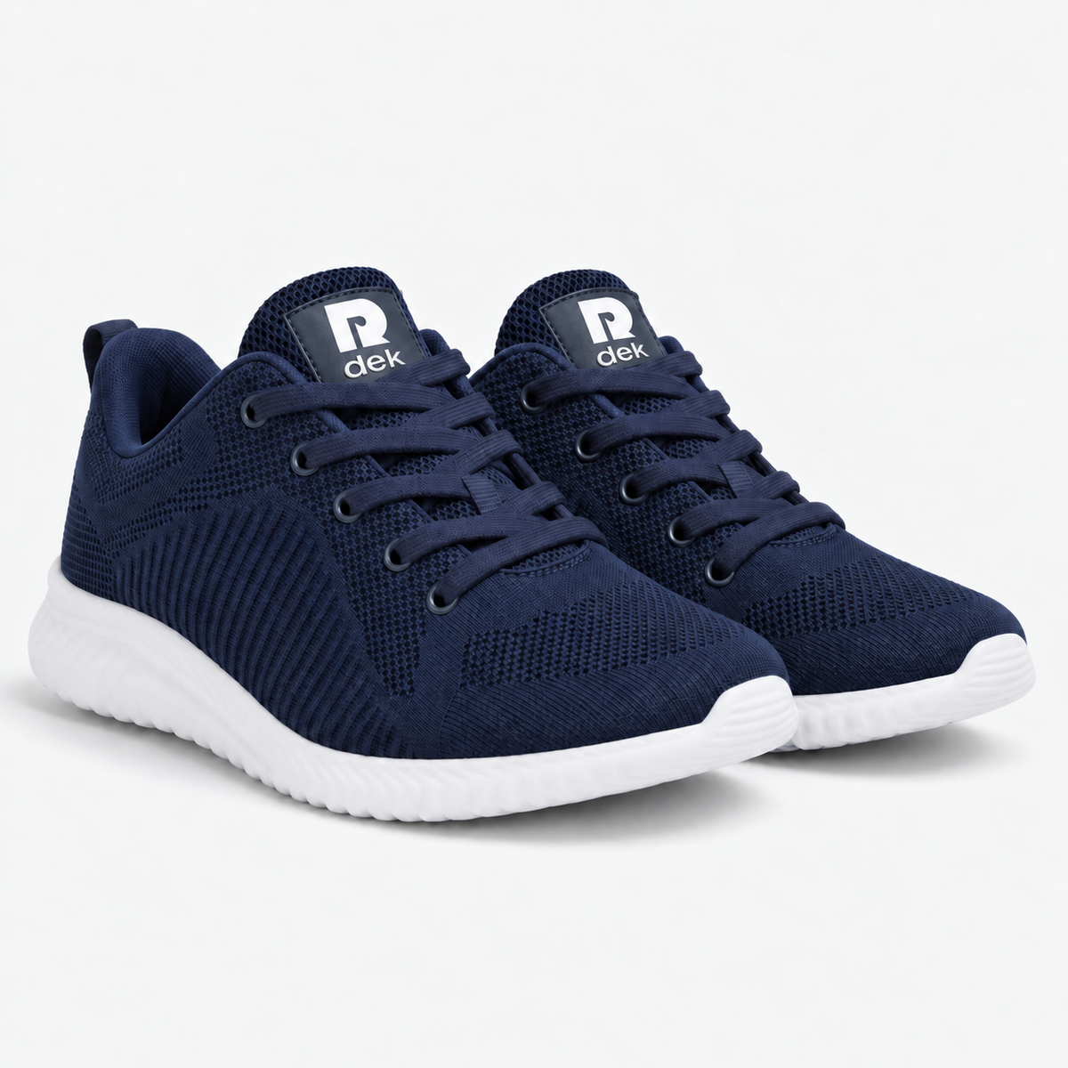 DEK FREEWAY Unisex Mesh Lace Up Trainers Navy