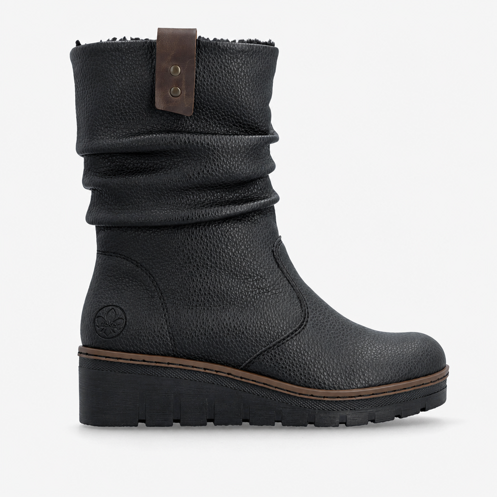 Rieker X9155 Womens Ankle Boots Black/Chestnut