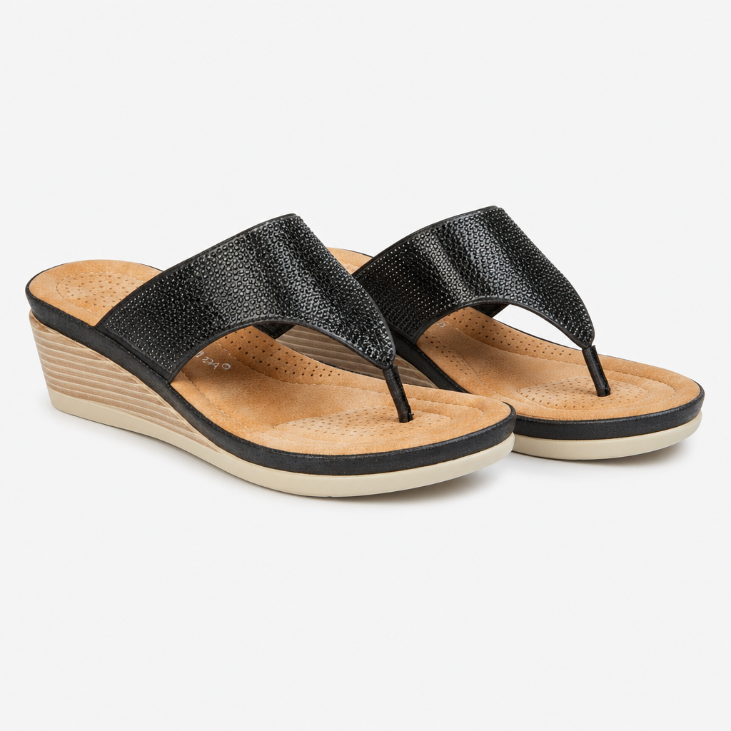 Cipriata SANDRA Womens Toe-Post Sandals Black