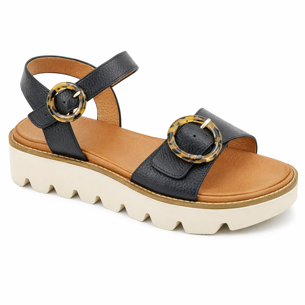 Cipriata MIMI Womens Ankle Strap Sandals Black