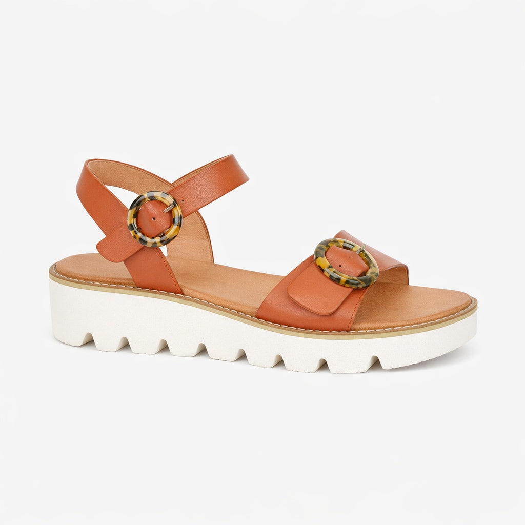 Cipriata MIMI Womens Ankle Strap Sandals Tan