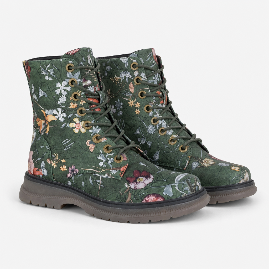 Cipriata ANNETTA Womens Ankle Boots Green Floral