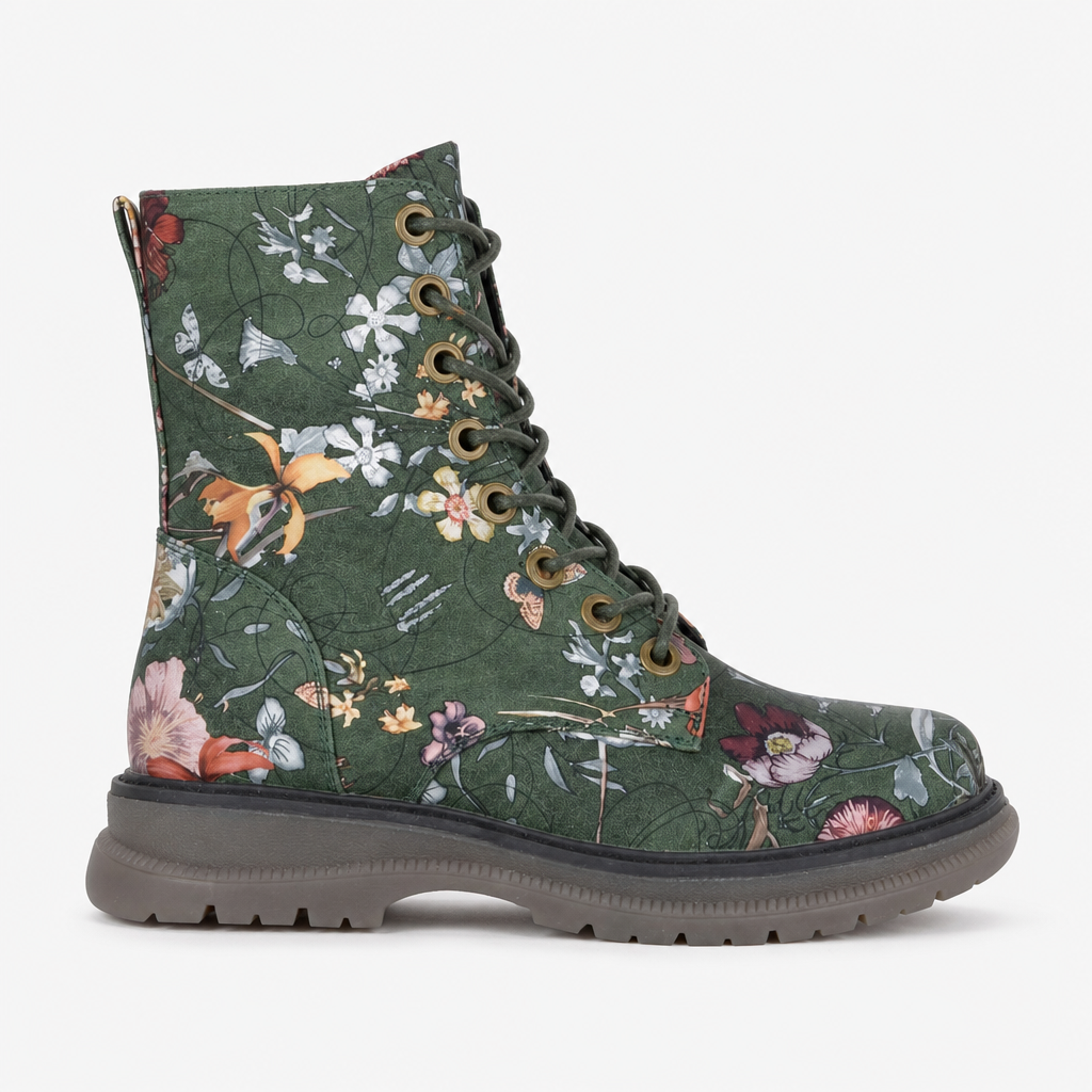 Cipriata ANNETTA Womens Ankle Boots Green Floral