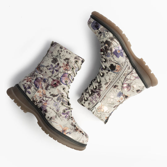 Cipriata  L310LFM Womens Ankle Boots Light Grey/Floral