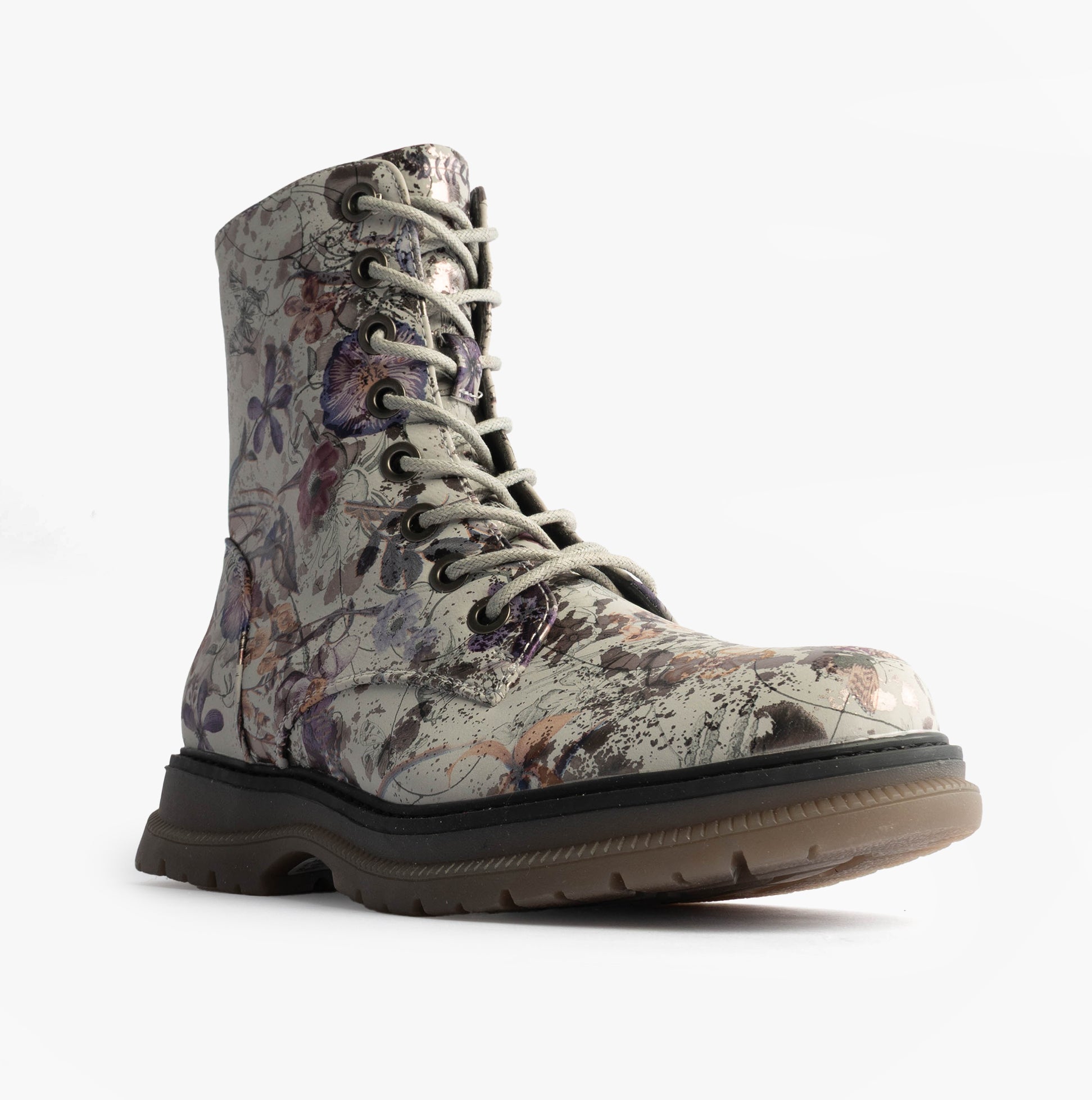 Cipriata  L310LFM Womens Ankle Boots Light Grey/Floral