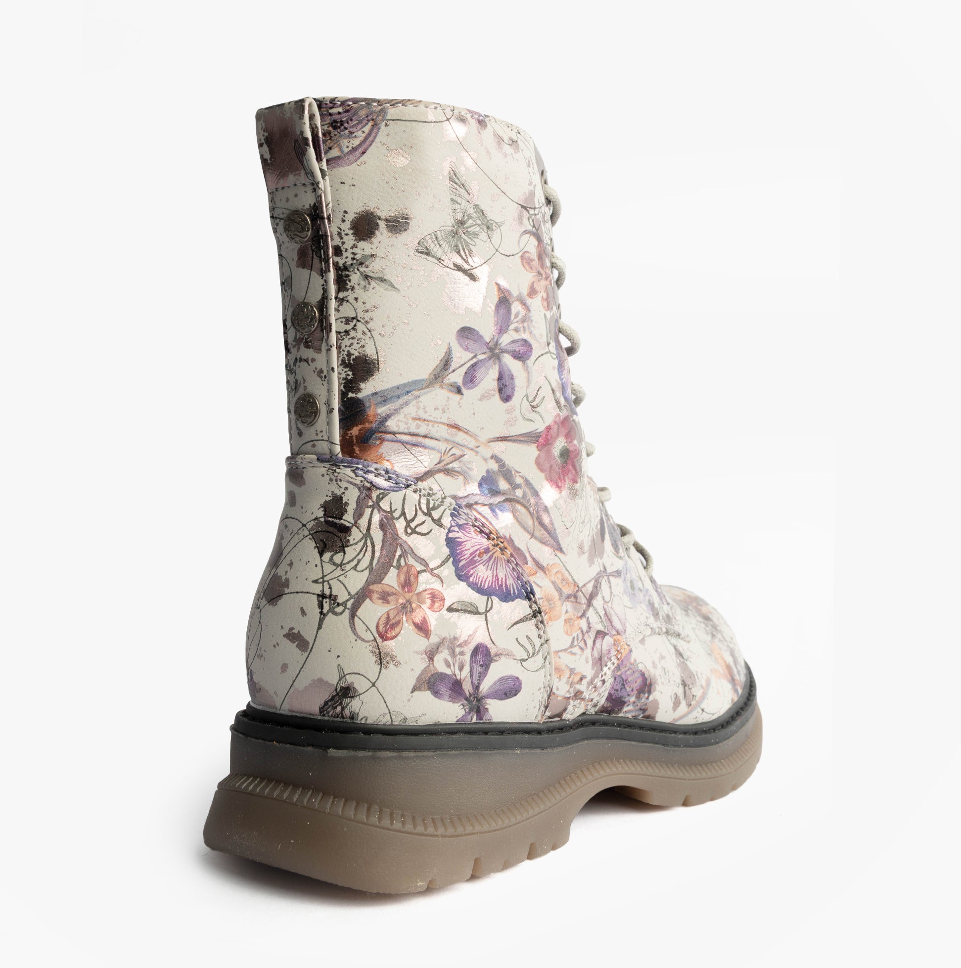 Cipriata  L310LFM Womens Ankle Boots Light Grey/Floral