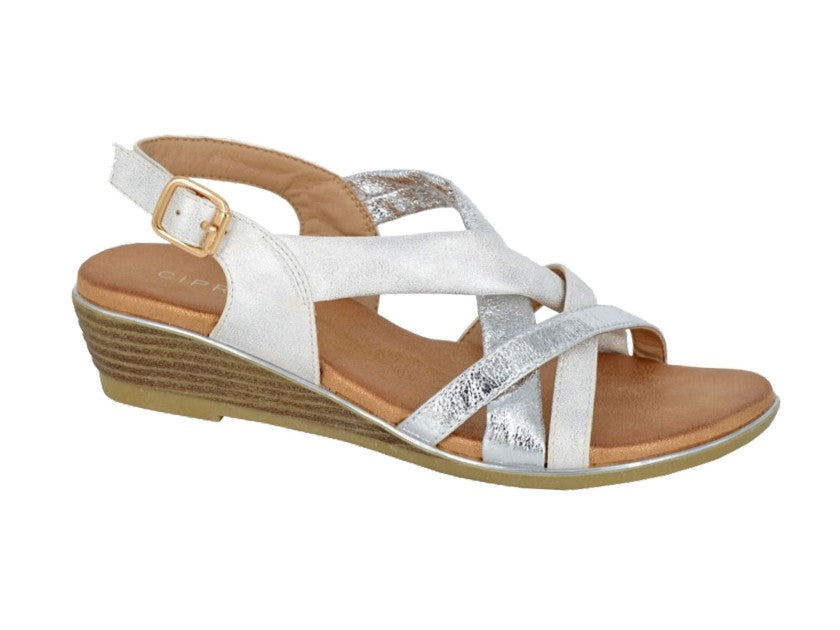 Cipriata QUARTA Womens Slingback Sandals Silver Combination