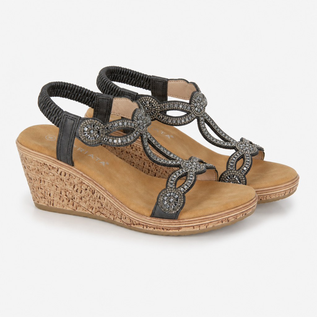 Cipriata ORA Womens Slingback Sandals Black