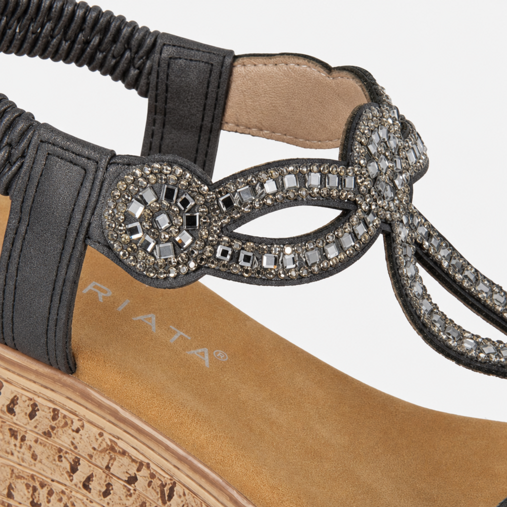 Cipriata ORA Womens Slingback Sandals Black