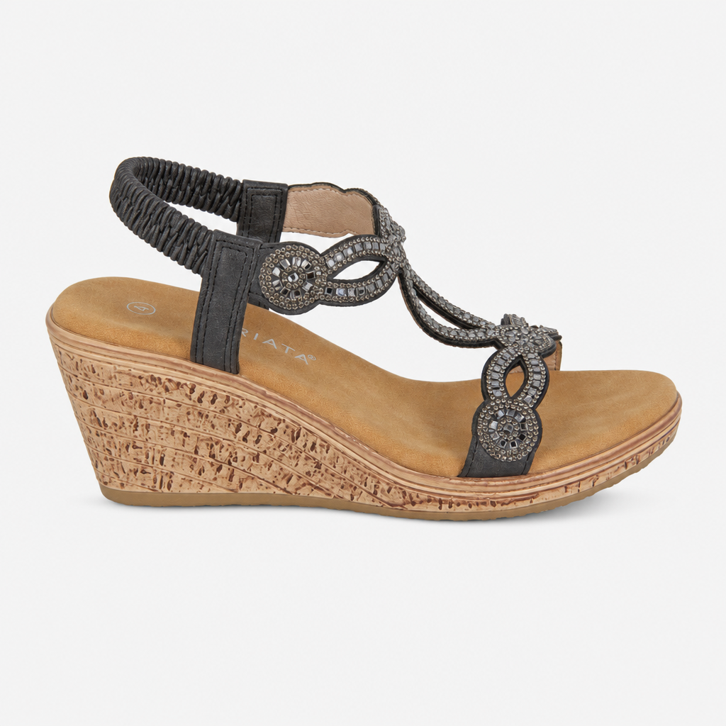 Cipriata ORA Womens Slingback Sandals Black