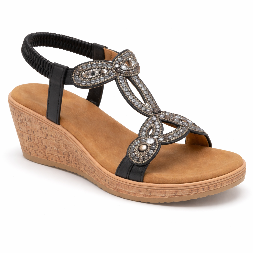 Cipriata ORA Womens Slingback Sandals Black