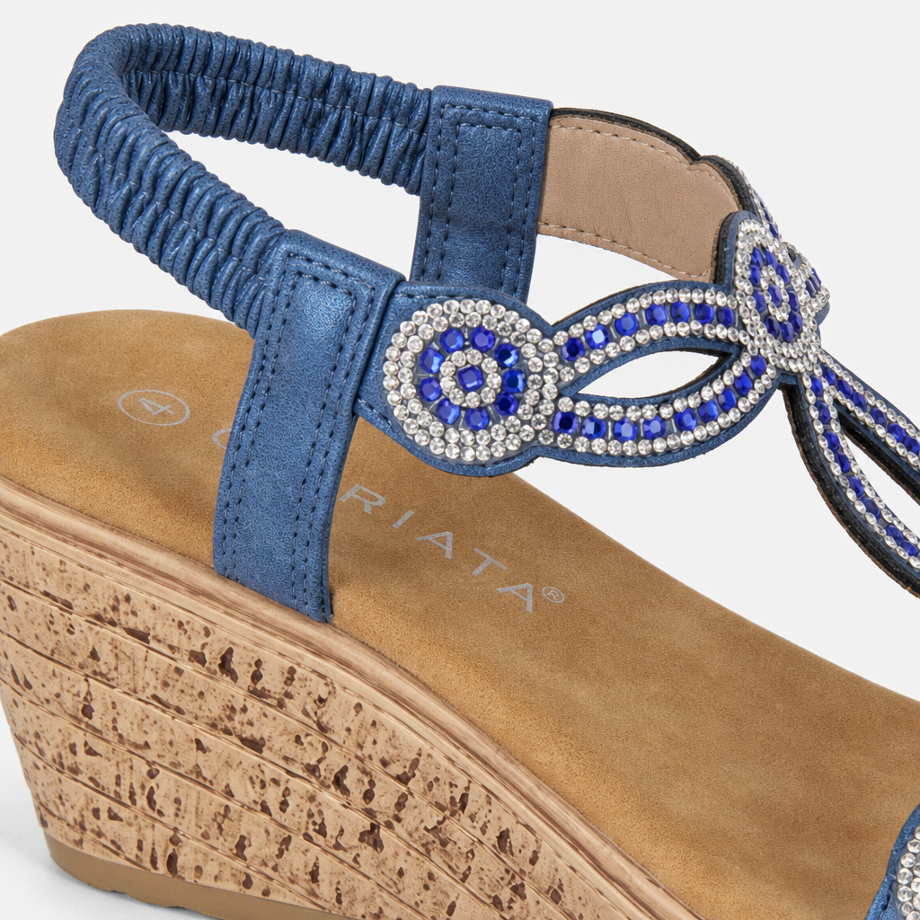 Cipriata ORA Womens Slingback Sandals Blue