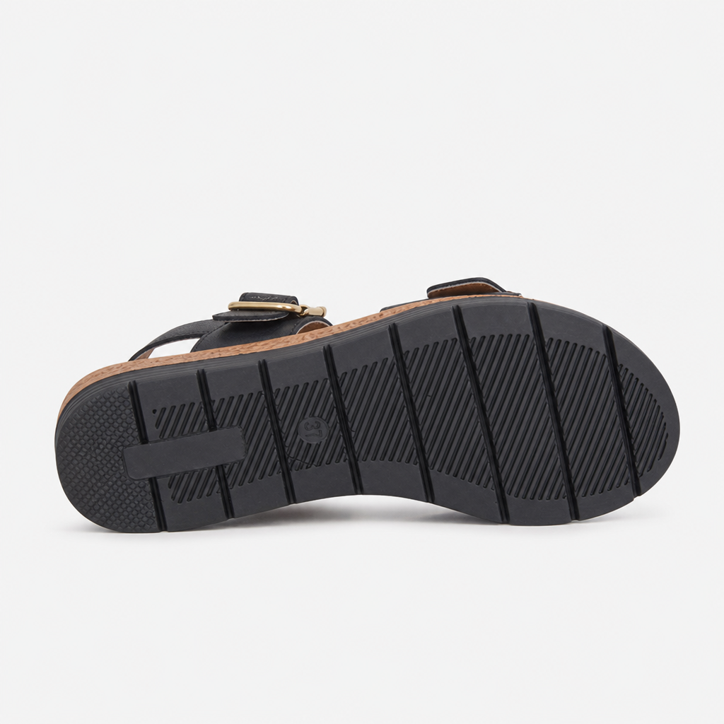 Cipriata MILIA Womens Cross Strap Sandals Black