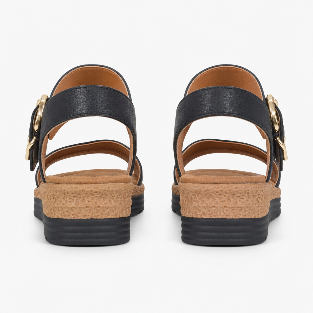 Cipriata MILIA Womens Cross Strap Sandals Black