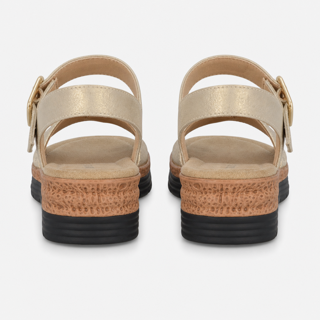Cipriata MILIA Womens Cross Strap Sandals Gold