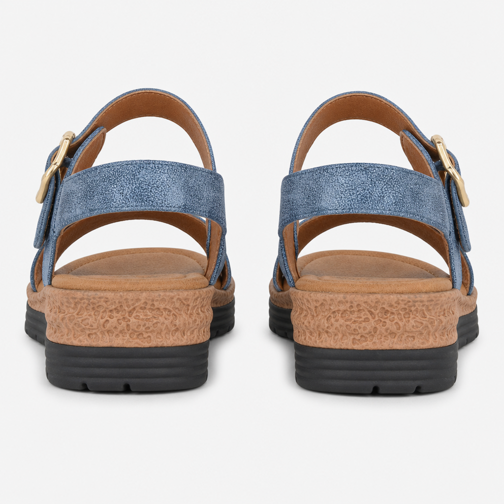 Cipriata MILIA Womens Cross Strap Sandals Blue