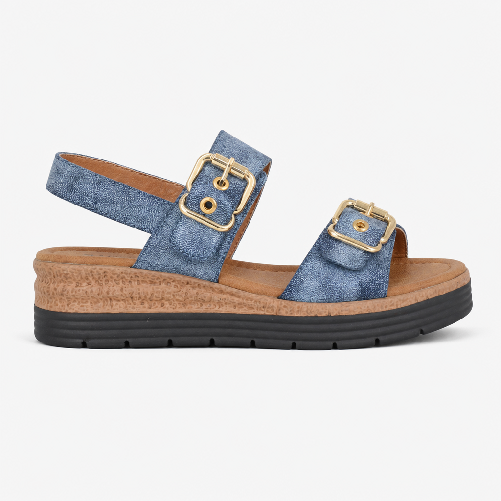 Cipriata MILIA Womens Cross Strap Sandals Blue