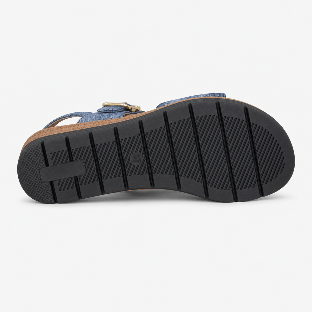 Cipriata MILIA Womens Cross Strap Sandals Blue