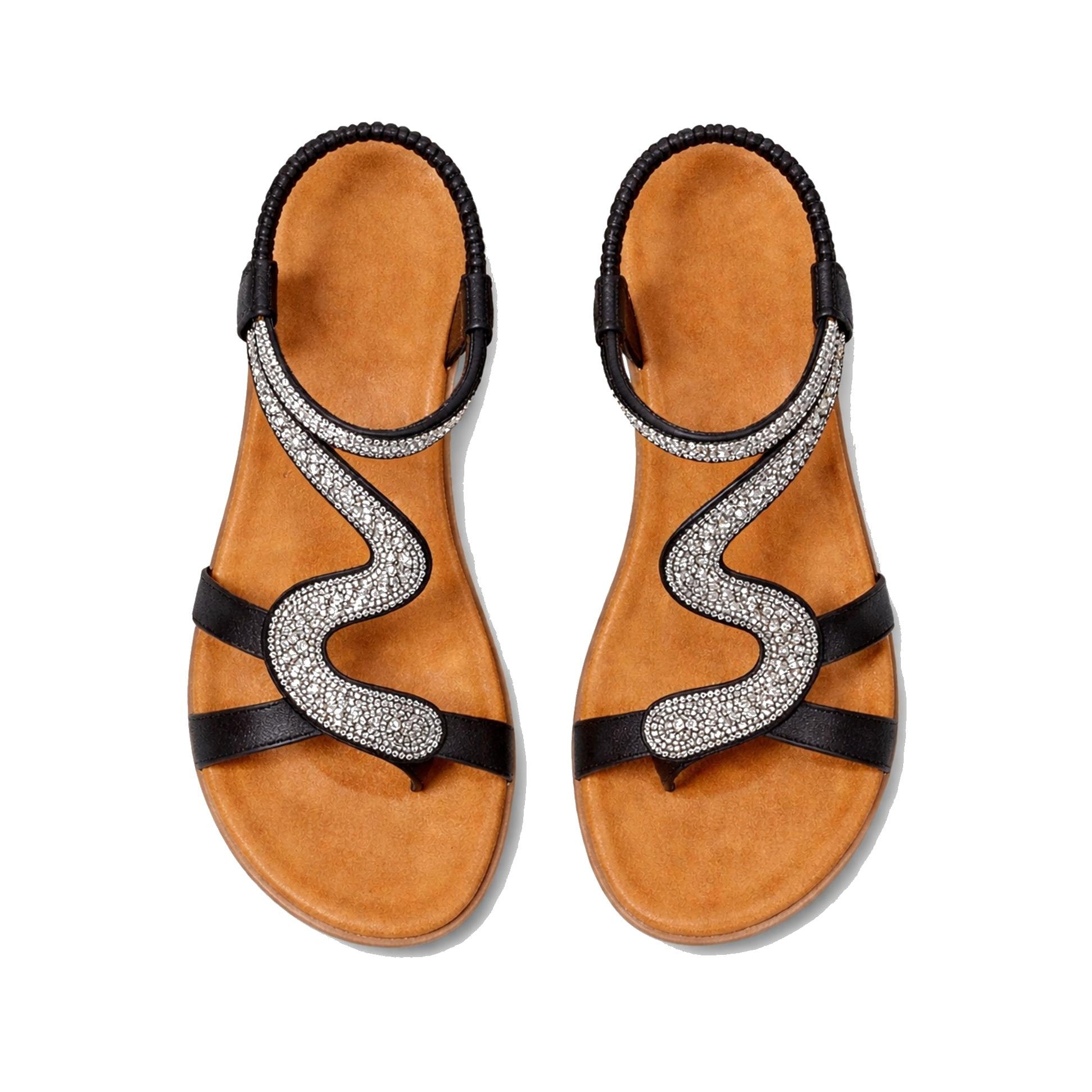 Cipriata SERPENT Womens Slingback Sandals Black