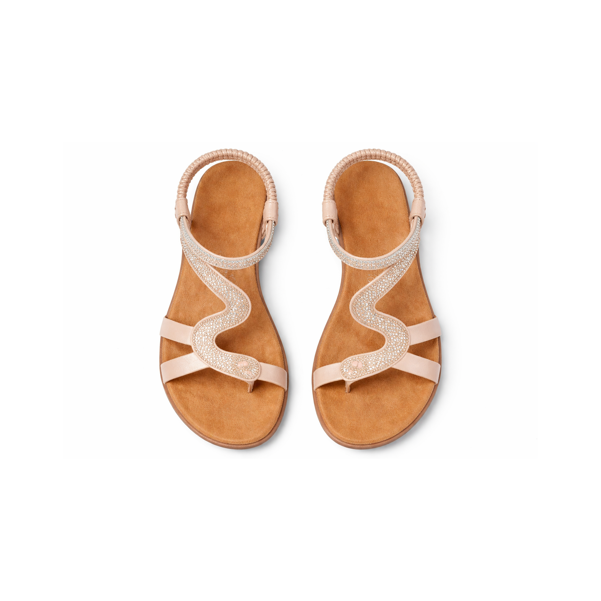 Cipriata SERPENT Womens Slingback Sandals Rose Gold