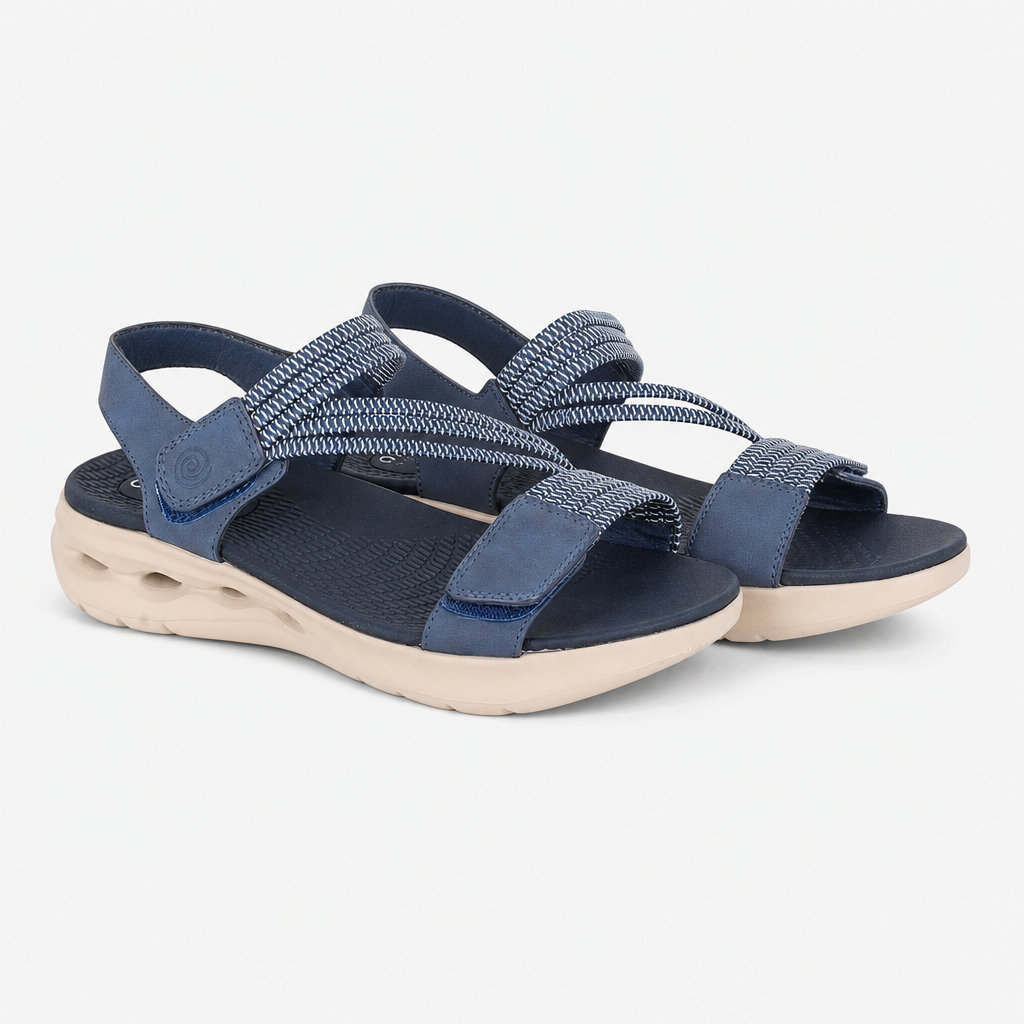 Cipriata ELENA Womens Ankle Strap Sandals Navy Blue