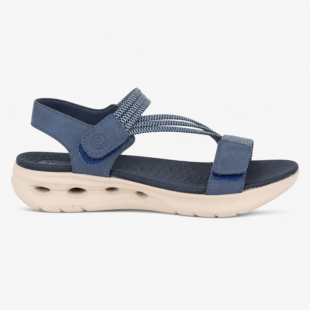 Cipriata ELENA Womens Ankle Strap Sandals Navy Blue