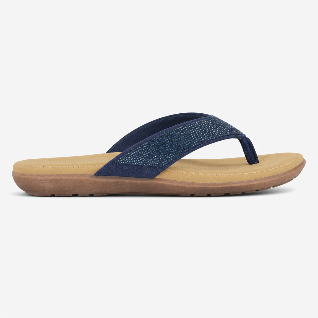 Cipriata ALCEE Womens Toe-Post Sandals Navy