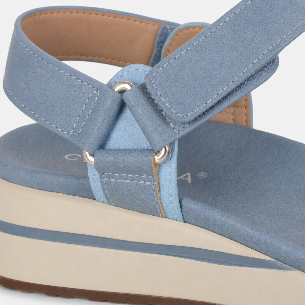 Cipriata FENIA Womens Ankle Strap Sandals Blue Jeans
