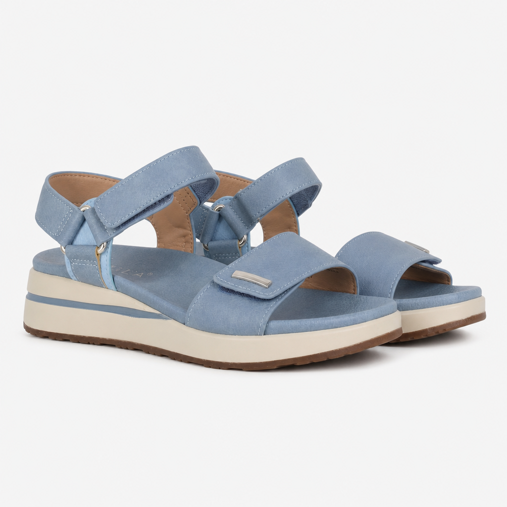 Cipriata FENIA Womens Ankle Strap Sandals Blue Jeans