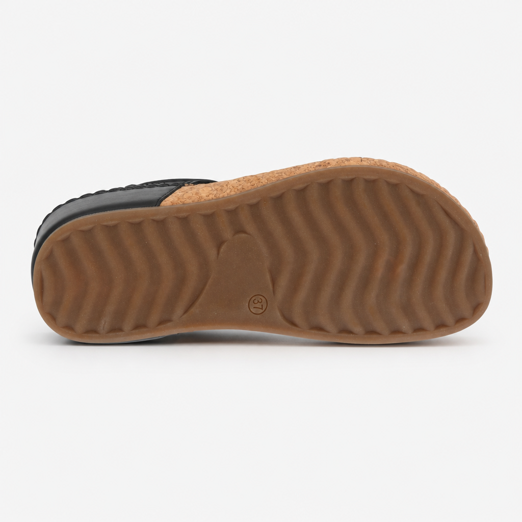 Cipriata CORINA Womens Toe-Post Sandals Black