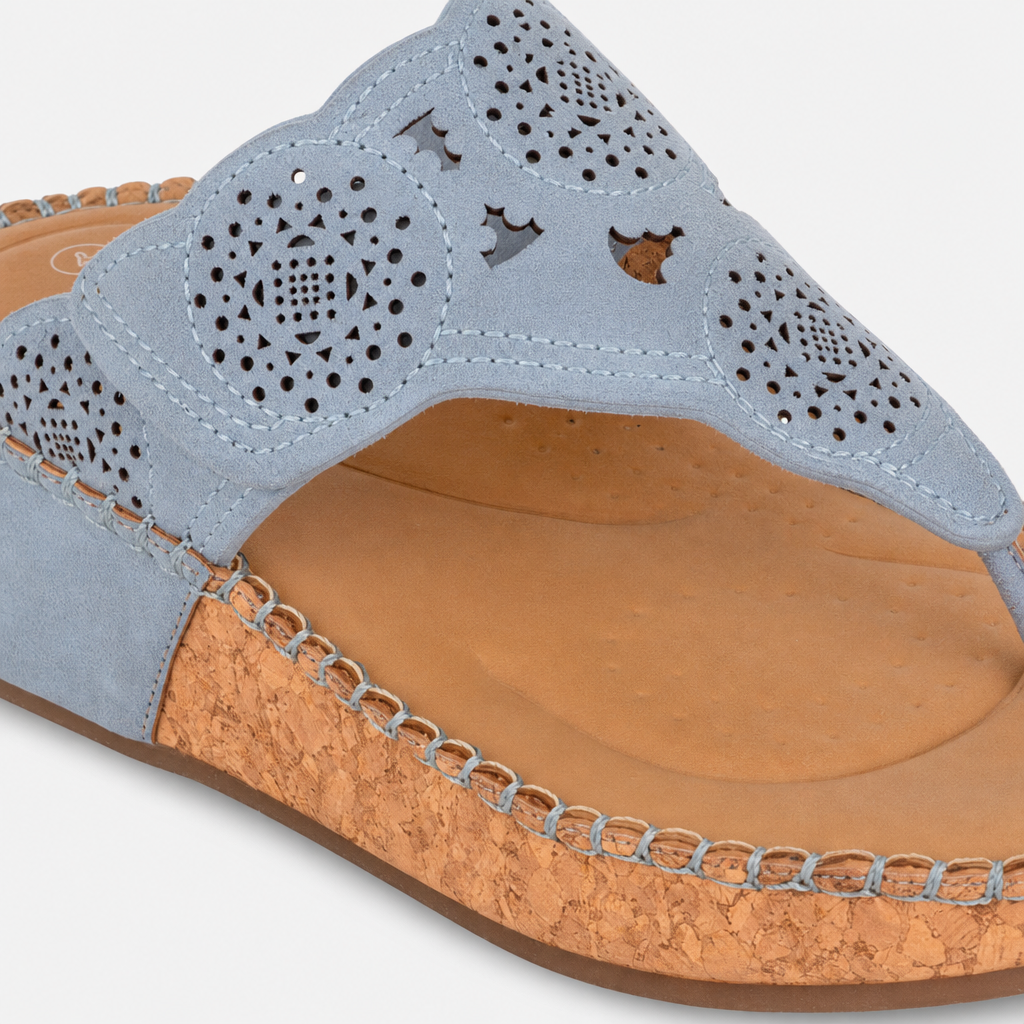 Cipriata CORINA Womens Toe-Post Sandals Blue
