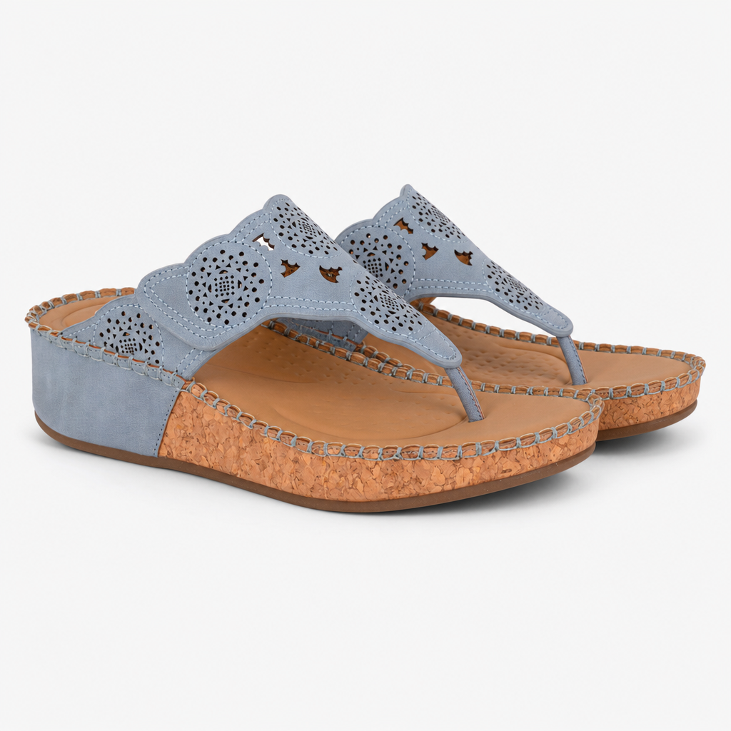 Cipriata CORINA Womens Toe-Post Sandals Blue
