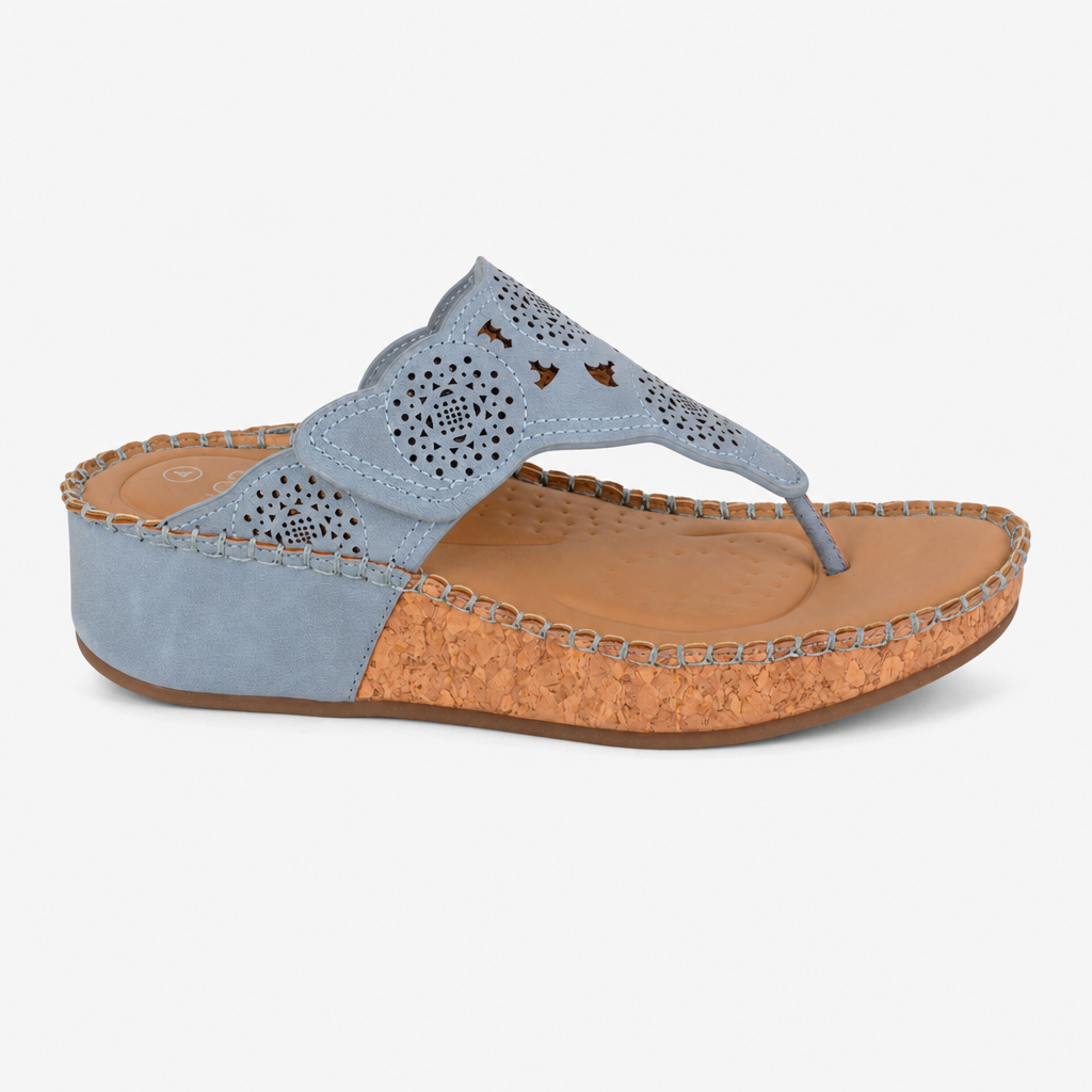 Cipriata CORINA Womens Toe-Post Sandals Blue