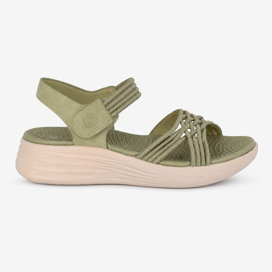 Cipriata ELETTA Womens Cross Strap Sandals Sage Green