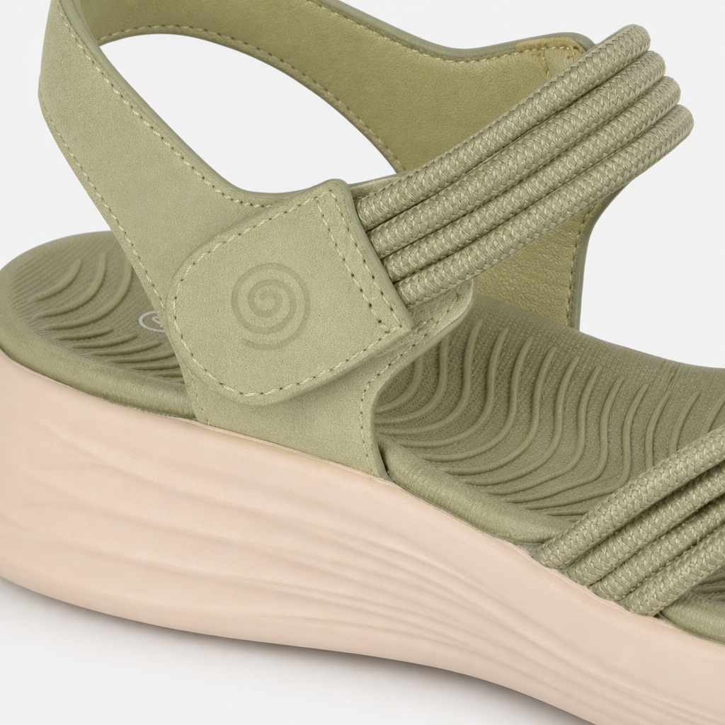 Cipriata ELETTA Womens Cross Strap Sandals Sage Green