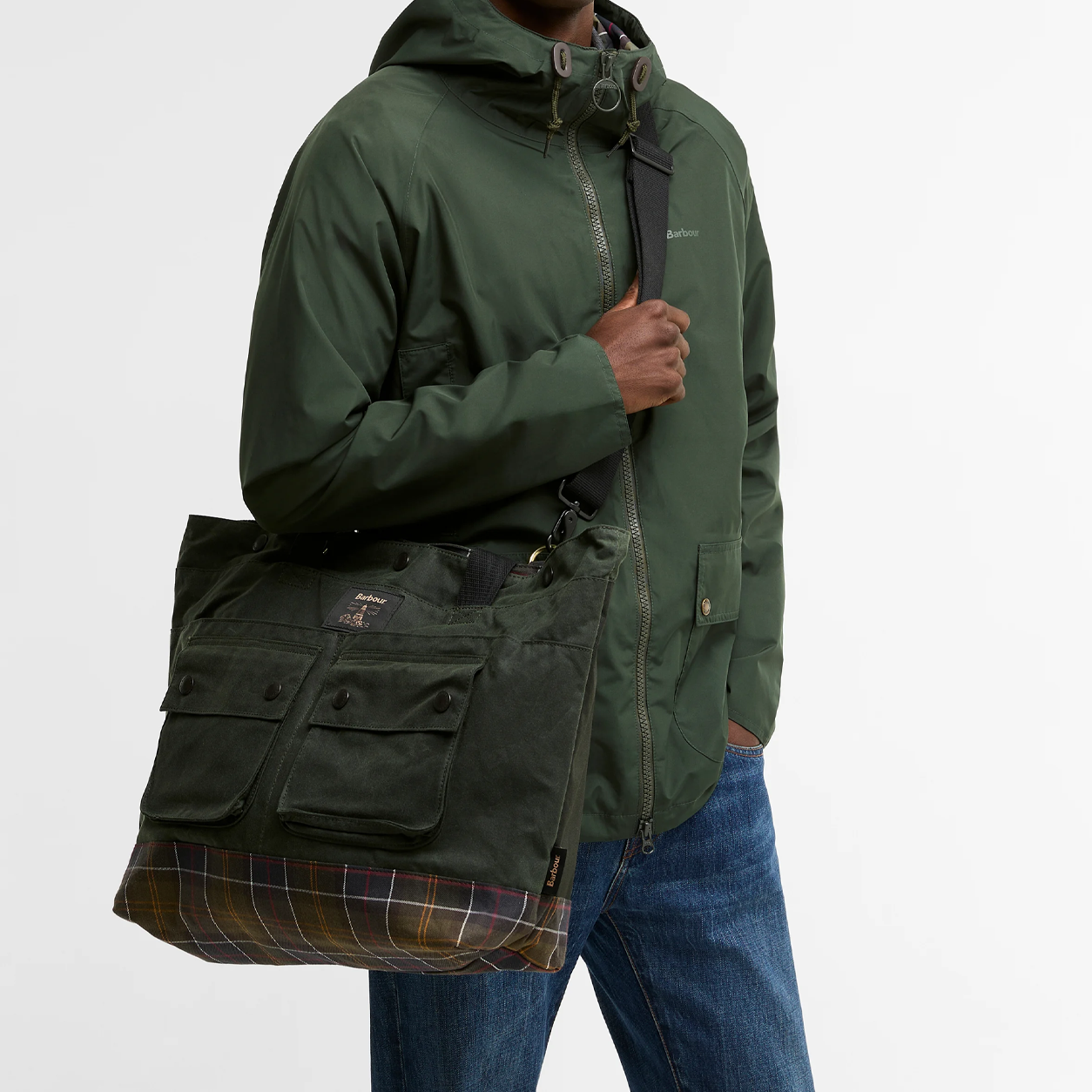 Barbour FIELD WAX TOTE Womens Tote Bag Sage/Classic