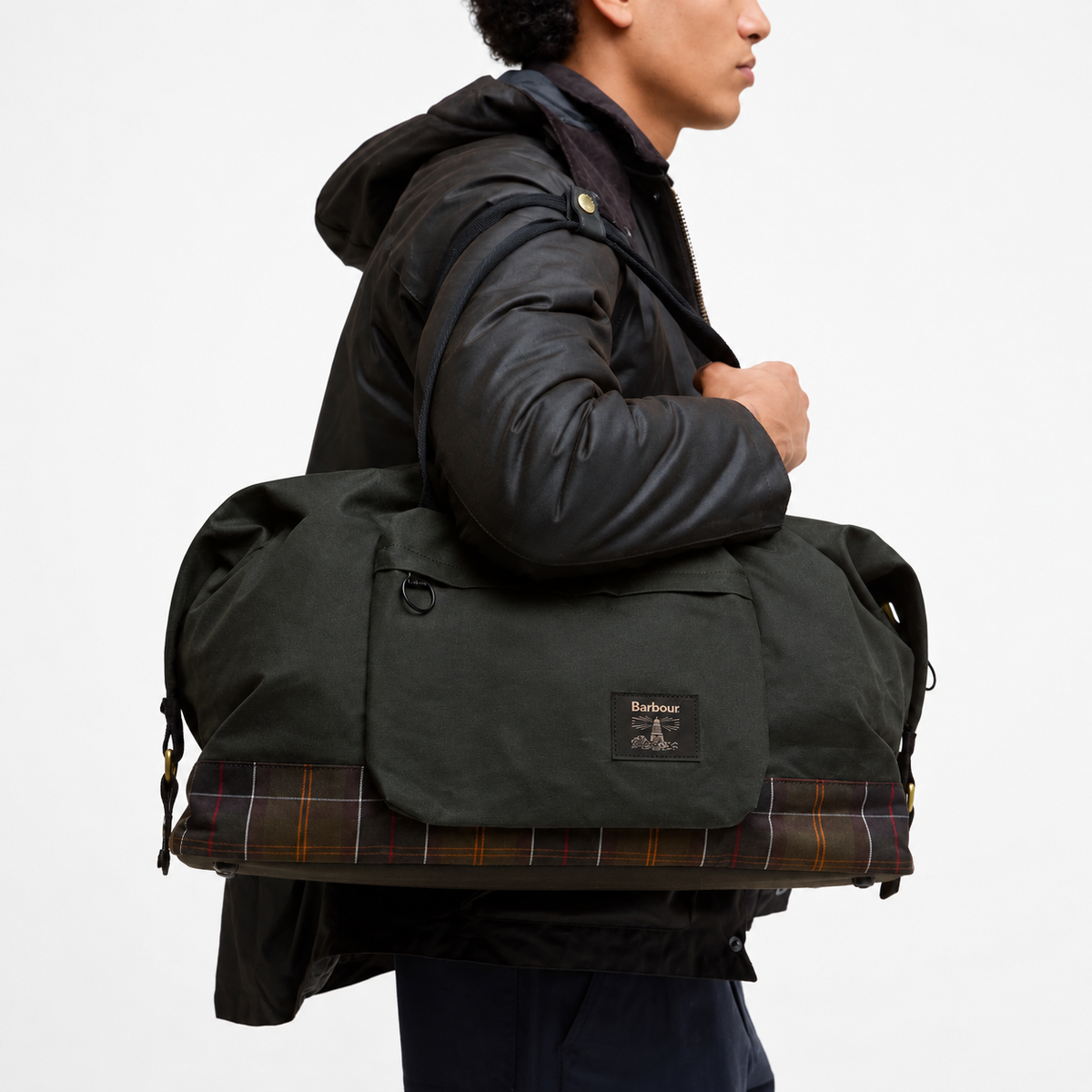 Barbour FIELD WAX HOLDALL Unisex Adults Holdall Bag Sage/Classic