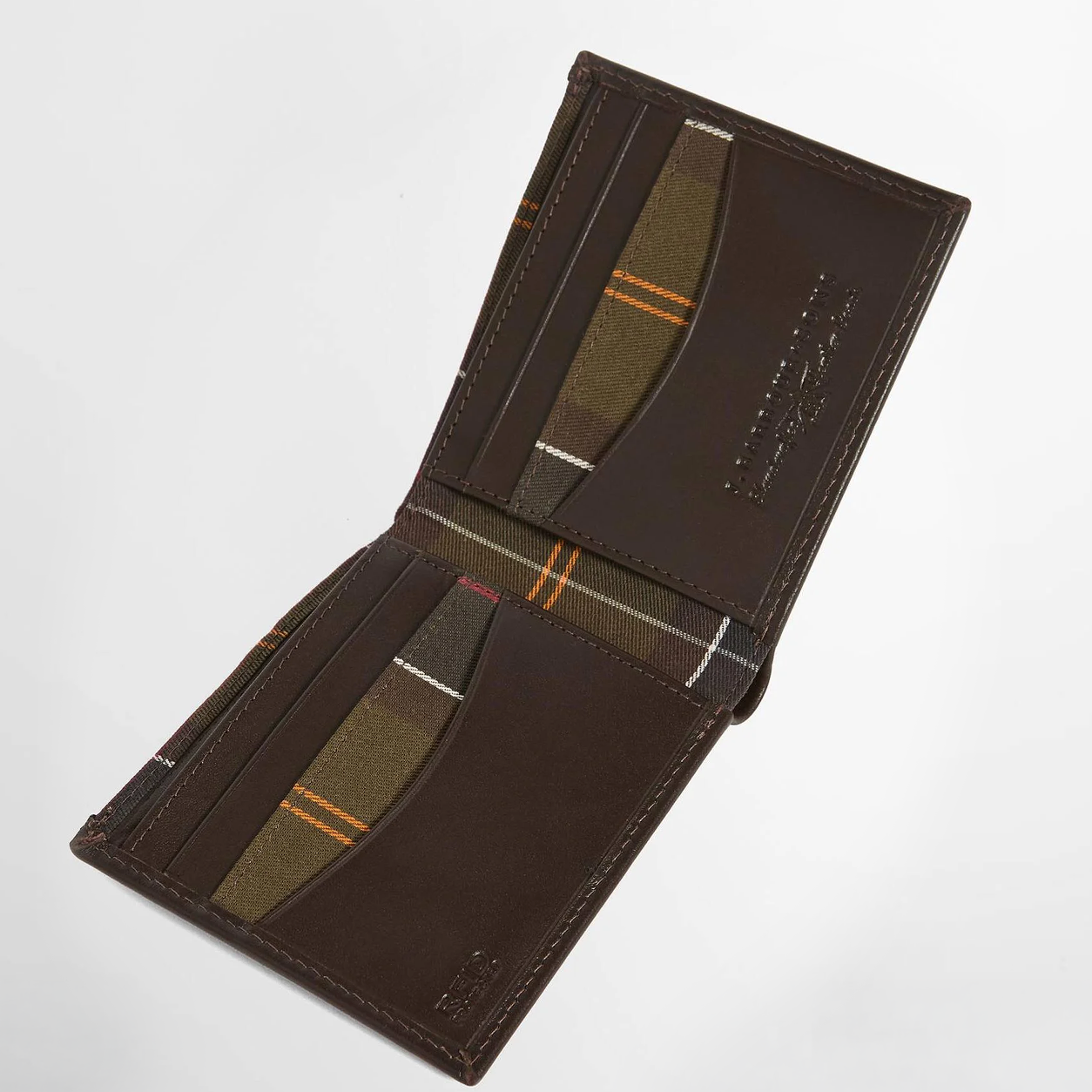 Barbour BRODICK Mens Bifold Wallet Brown/Classic Tartan