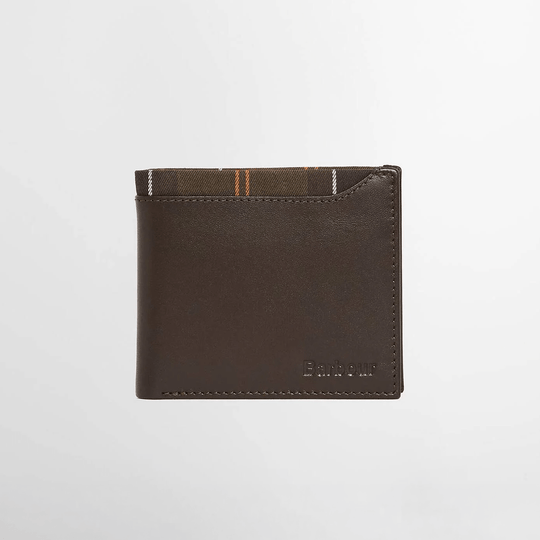 Barbour BRODICK Mens Bifold Wallet Brown/Classic Tartan