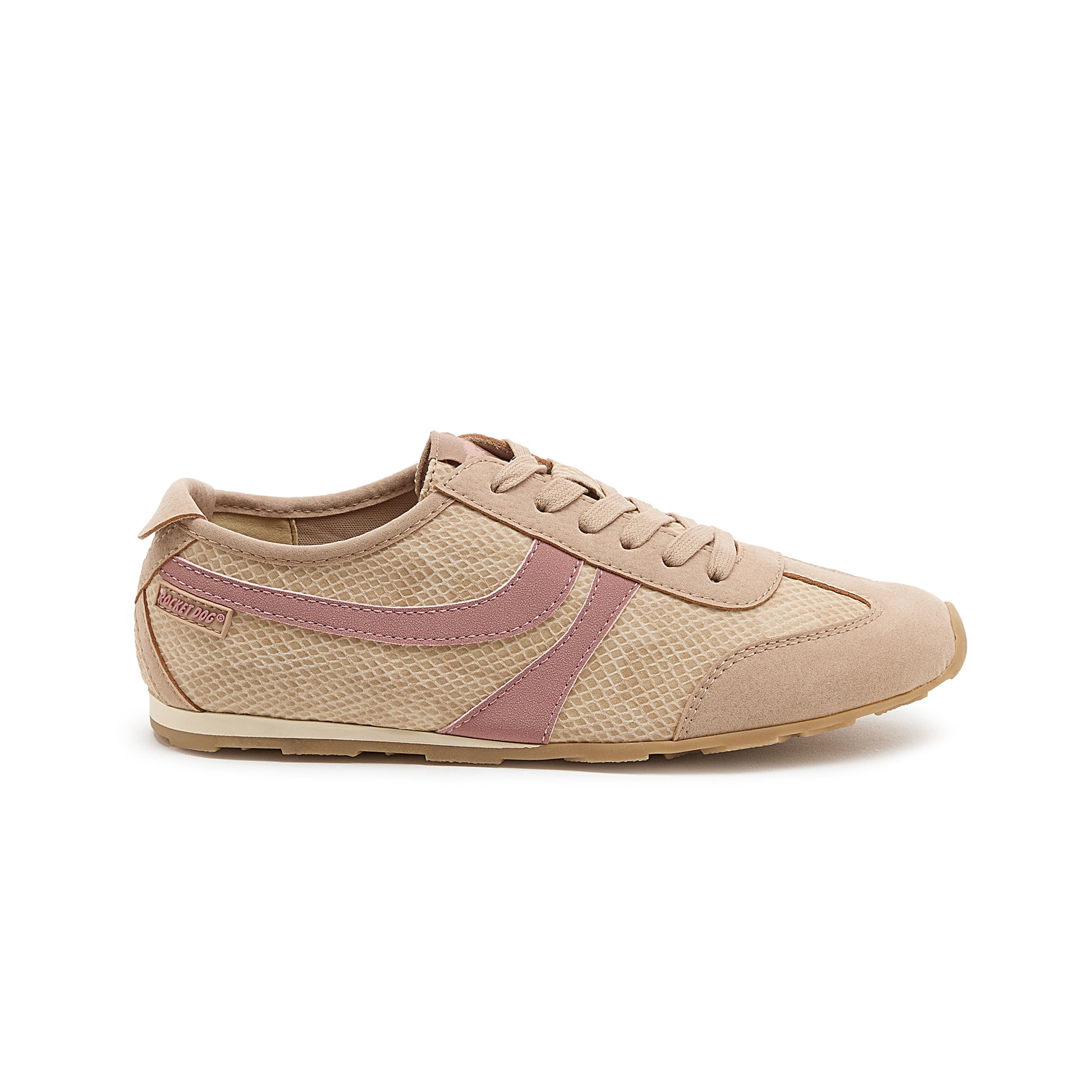 Rocket Dog DESTIN VULC Womens Casual Trainers Tan Snake/Combo