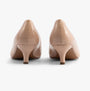 Comfort Plus TEXAS Womens Shoes Nude - Patent back view showing sleek design and kitten heel.