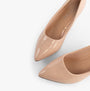Comfort Plus TEXAS Womens Shoes Nude - Patent top view showing pointed toe and sleek design.