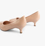 Comfort Plus TEXAS Womens Shoes Nude - Patent side view highlighting the lightweight kitten heel design.