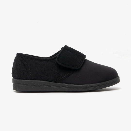 Comfylux STELLA Womens Full Slippers Black