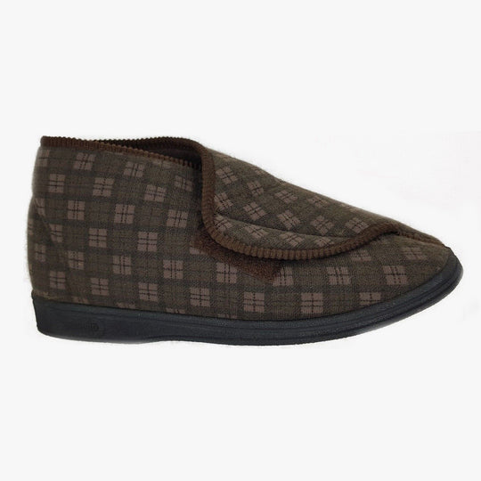 Comfylux JAMES Mens Boot Slippers Brown