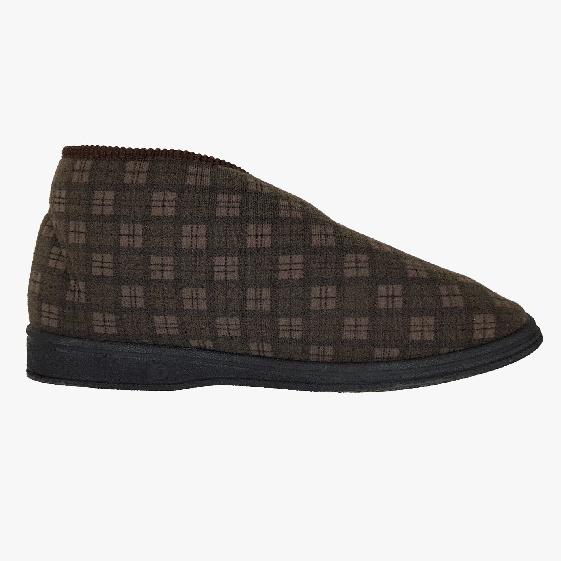 Comfylux JAMES Mens Boot Slippers Brown