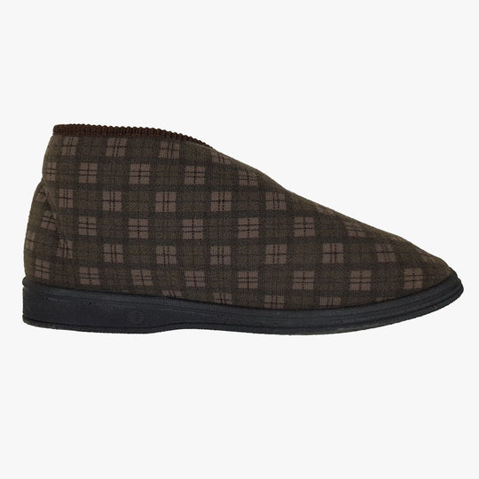 Comfylux JAMES Mens Boot Slippers Brown