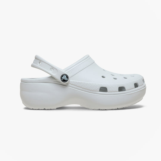 Crocs CLASSIC PLATFORM Womens Clogs Sandals Moonlight