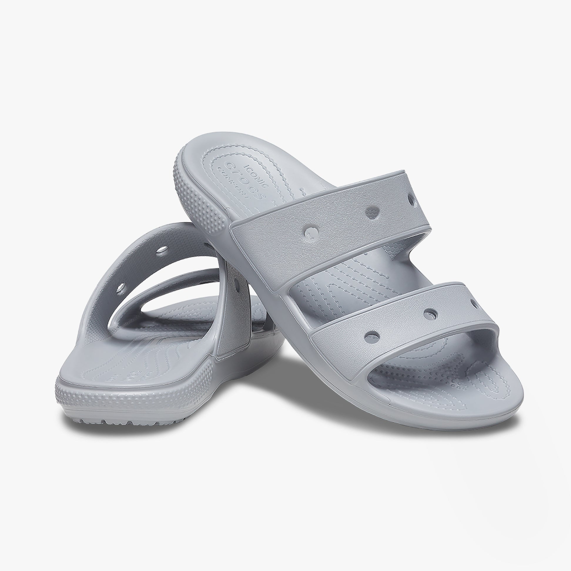 Crocs 206761-007 CLASSIC SANDAL Womens Sandals Light Grey